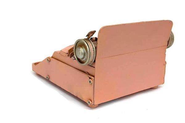 Dekoratif Metal Daktilo Biblo Masaüstü Hediyelik - Image 1