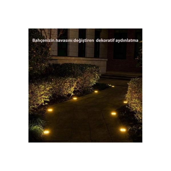 4'lü Solar Panelli Kazıklı Zemin Solar Ledi 8+4 Led GÜN IŞIĞI - Image 1