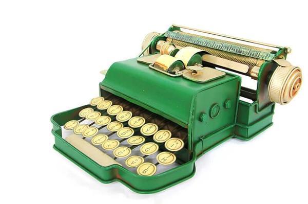 Hediyelik Biblo Dekoratif Metal Daktilo - Image 1