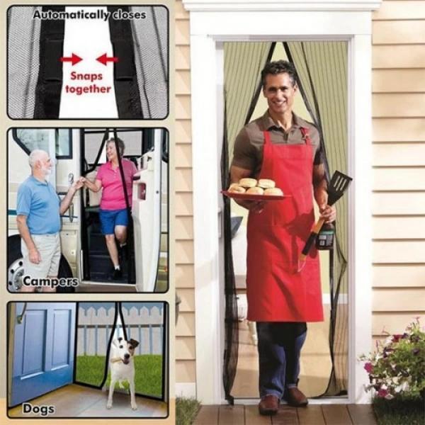 Mıknatıslı Kapı Sinekliği Siyah - Image 1