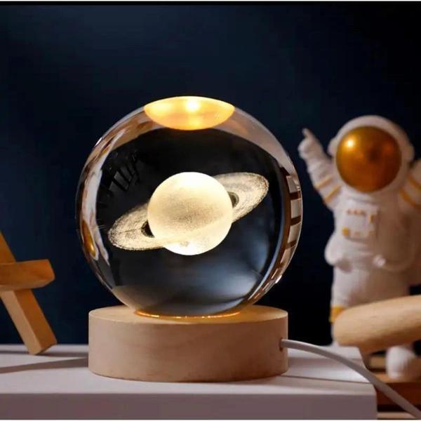 Galaksi Renk Değiştiren Işıklı Cam Küre 8cm - Image 1