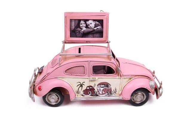 Dekoratif Metal Araba Çerçeveli Kumbaralı Biblo - Image 1