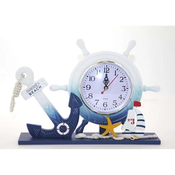 Ahşap Marin Dümenli Saat - Image 1