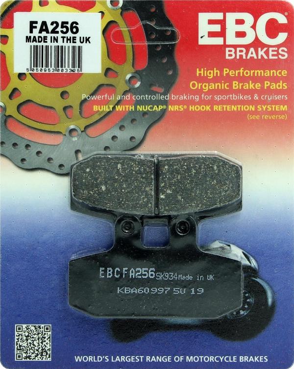 2012-2021 Moto Guzzi Stone 750 Arka Fren Balatası Ebc Fa256 - Image 1