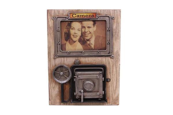 Dekoratif Metal Çerçeve Fotoğraf Makinesi Dekorlu Hediyelik - Image 1
