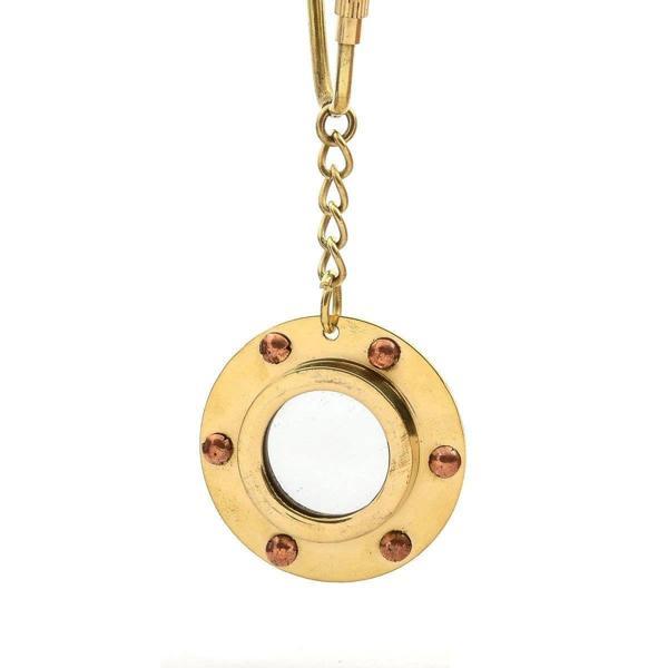 Pirinç Lumbuz Ayna Anahtarlık Dekoratif Hediyelik - Image 1