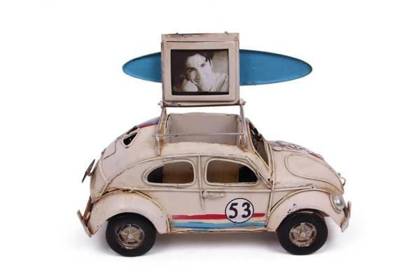 Dekoratif Metal Araba Çerçeveli Kalemlik Hediyelik - Image 1