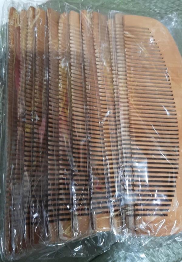 Ahşap Tarak 12'li Paket Dar Dişli Oval - Image 1