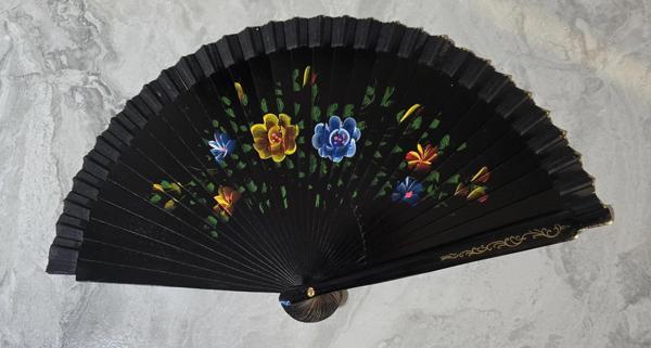 Bambu Çift Taraflı Siyah Yelpaze 12'li Paket - Image 1