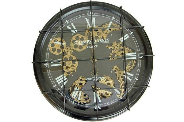 Saat Çarklı Izgaralı Duvar Saati Dekoratif Ev Ofis Hediyelik - Image 1