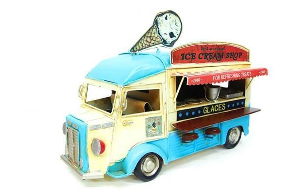 Dekoratif Metal Dondurma Arabası Biblo Dekoratif Hediyelik - Image 1