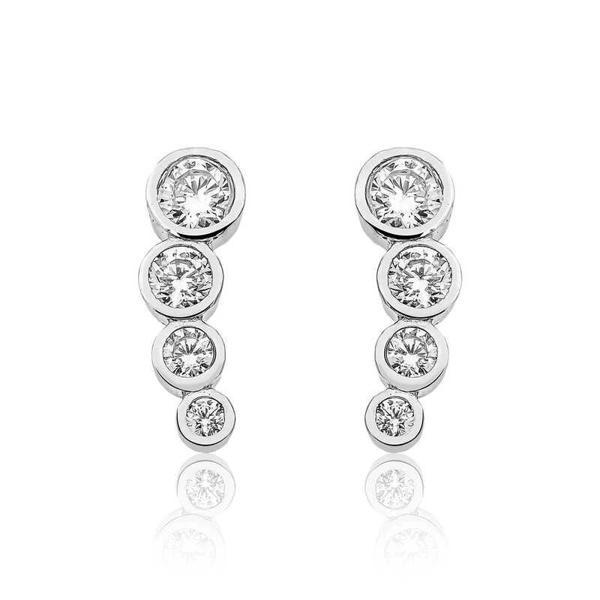 Gümüş 4 Taş Küpe - Image 1