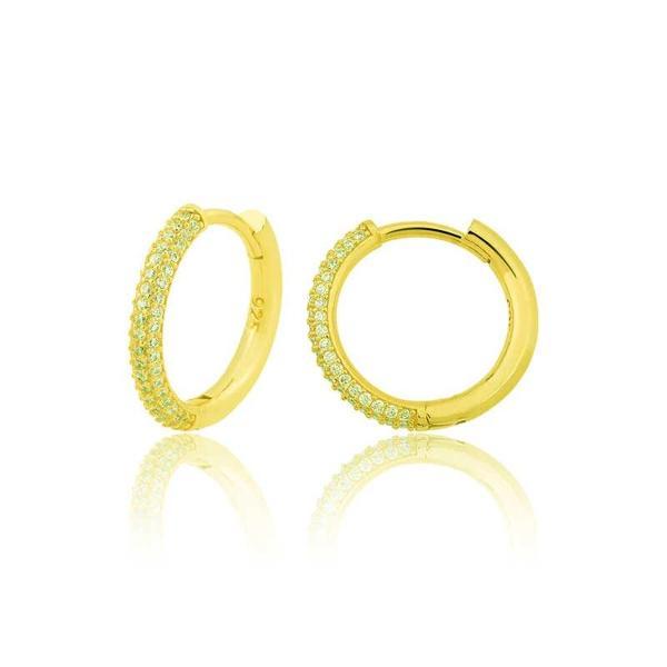 Gümüş Gold Halka Kadın Küpe - Image 1