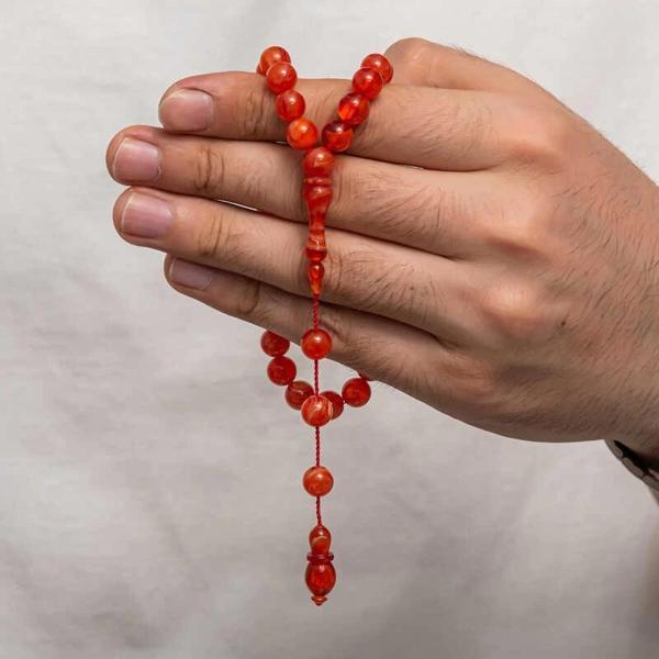 Yuvarlak Sıkma Kehribar Tesbih - Image 1