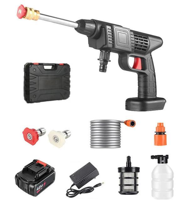 48V Şarjlı Çift Bataryalı Taşınabilir Basınçlı Oto Yıkama Bahçe Sulama Tabancası - Image 1