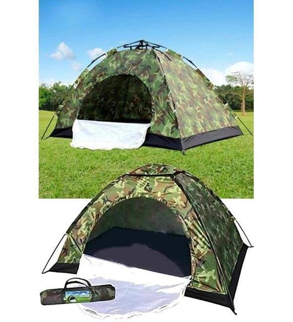 4 Kişilik Kamuflaj Desenli Kolay Kurulumlu Kamp Çadırı - Image 1