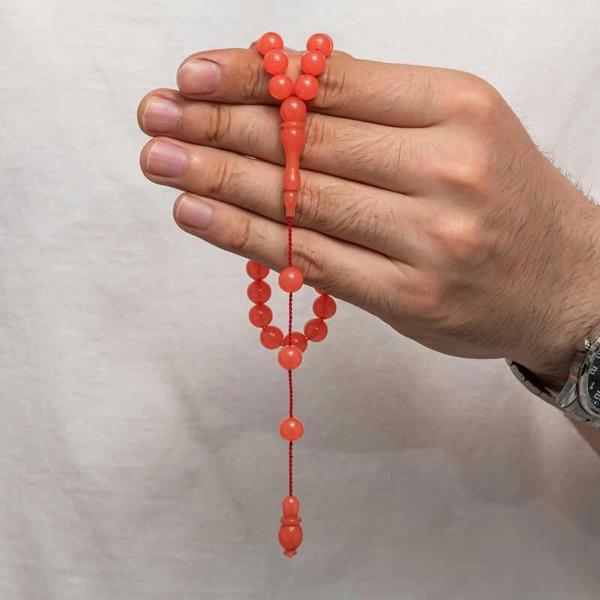 Yuvarlak Sıkma Kehribar Tesbih - Image 1