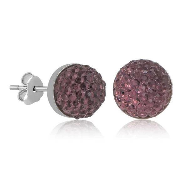 925 Ayar Gümüş Kristal Çivili Kadın Küpe - Image 1