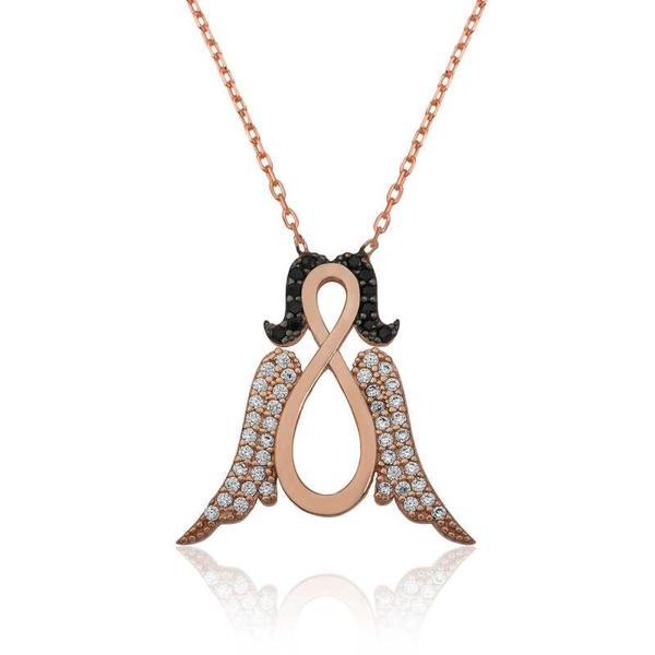 925 Ayar Gümüş Sonsuz Melek Kadın Gümüş Kolye - Image 1