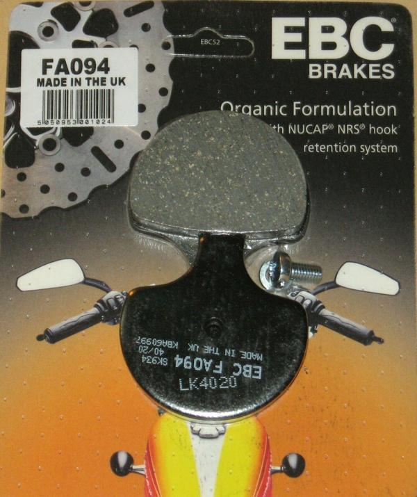 Ebc Fa094 1987-1999 Harley-Davidson Dyna Low Rider Ön Fren Balatası - Image 1