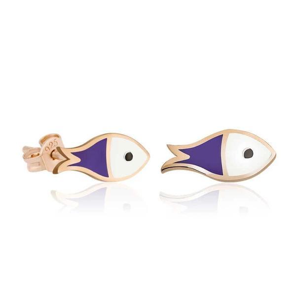 Gümüş Mor Balık Küpe - Image 1