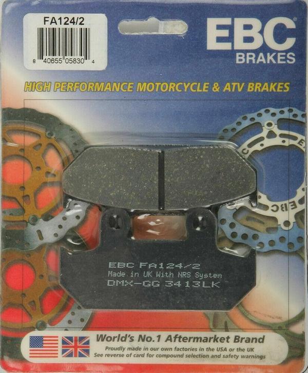 Ebc Fa124-2 1990-2000 Honda Goldwing GL 1500 SE Uyumlu Ön Fren Balatası Organik Balata - Image 1