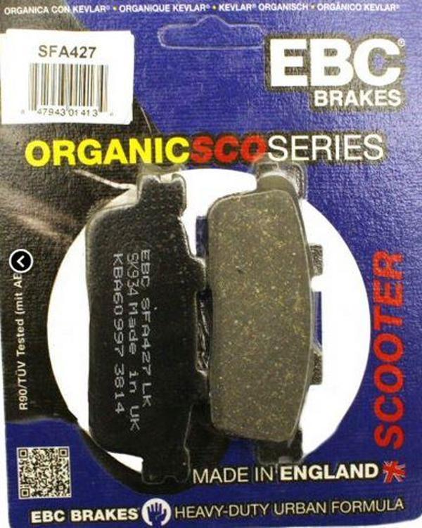 Sym Hd Evo 200 Arka Fren Balatası Ebc Sfa427 Balata - Image 1