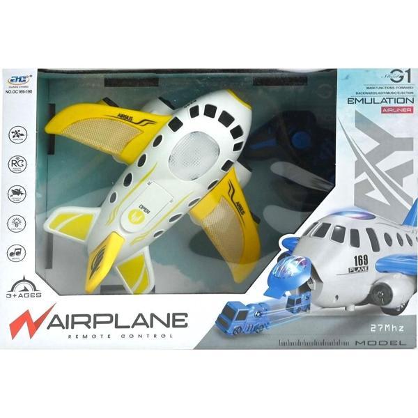 Uzaktan Kumandalı Işıklı Sesli Şarjlı İçinden Araç Çıkan Uçak - Image 1
