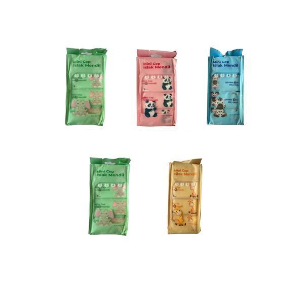 Baysa Alkolsüz Bitki Özlü Mini Islak Cep Mendili - 8'li 40 Paket - Image 1