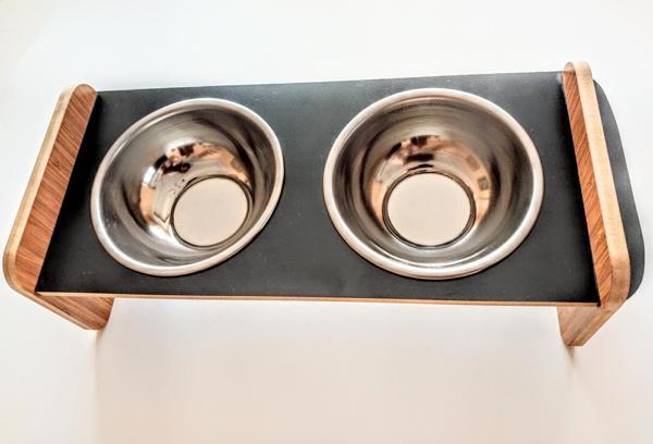 Ahşap Ayaklı İkili Kedi-Köpek Mama ve Su Kabı  - Image 1