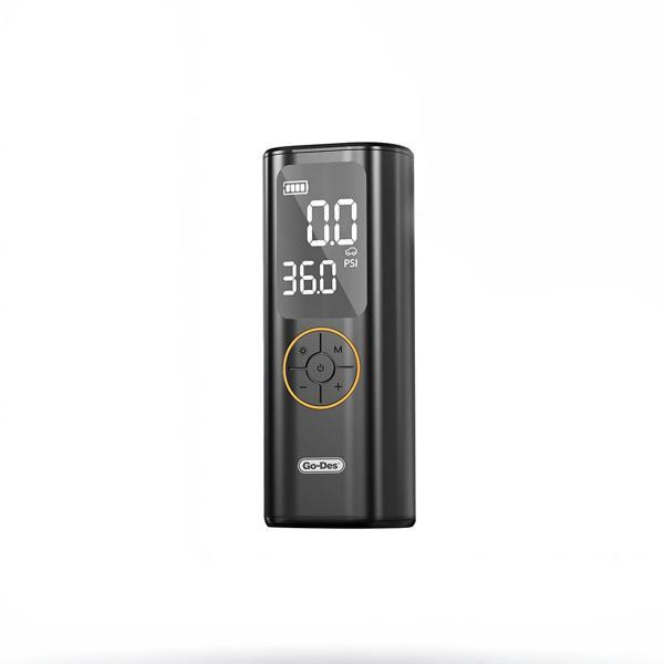 Go-Des Gd-B638 Led Işıklı Araç Hava Kompresörü Ve Powerbank Özellikli 12V Siyah - Image 1