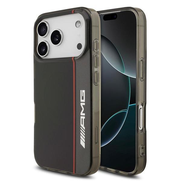 Amg İphone 17 Pro Max Kılıf Amg Lisanslı M-Safeli Iml Baskı Logolu Çift Katmanlı Bow Lines Kapak Siyah - Image 1