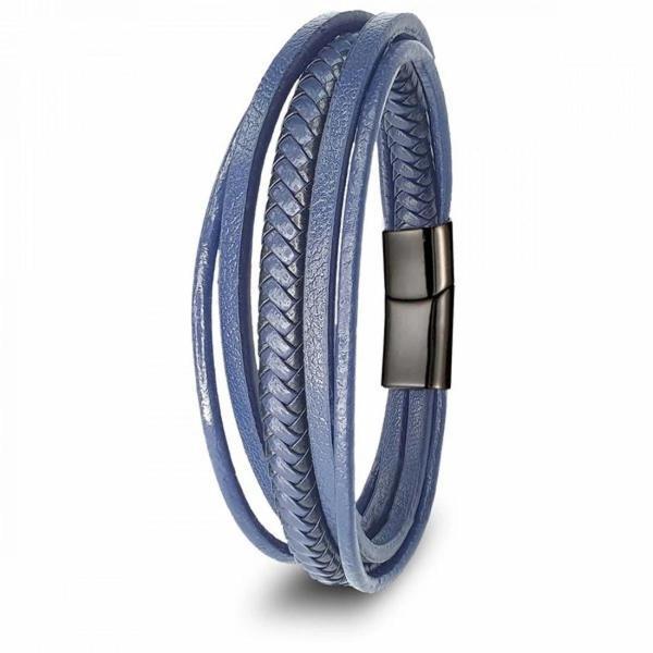 Moncuk Design Mavi Çoklu Deri Bileklik 33513B2D3 - Image 1