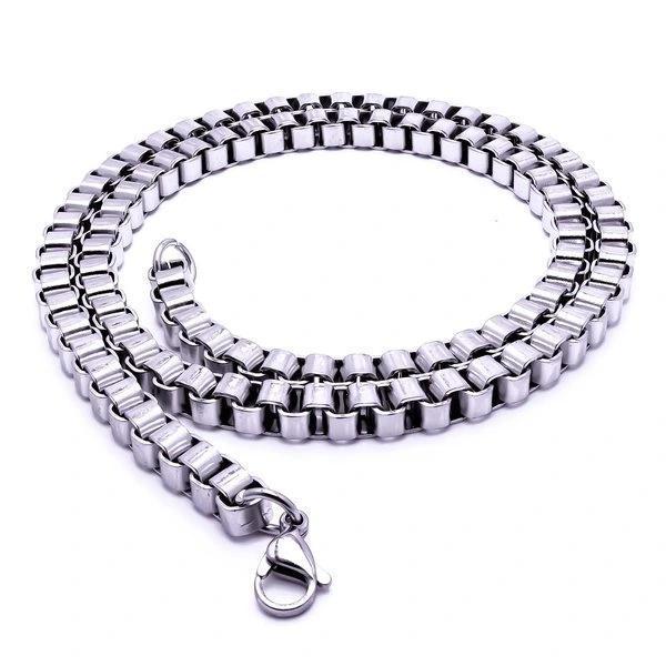 Moncuk Design Kare Arnavut Çelik Kolye 6Mm 3351CEK031 - Image 1