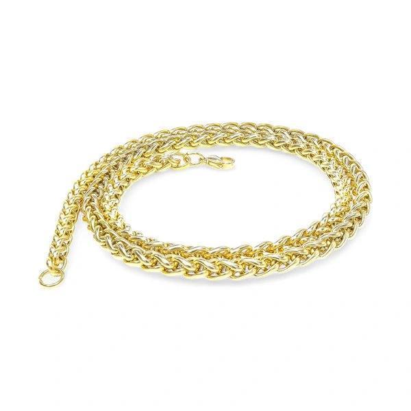 Moncuk Design Sarı Renk Çelik Kolye 6Mm 3351CEK018 - Image 1