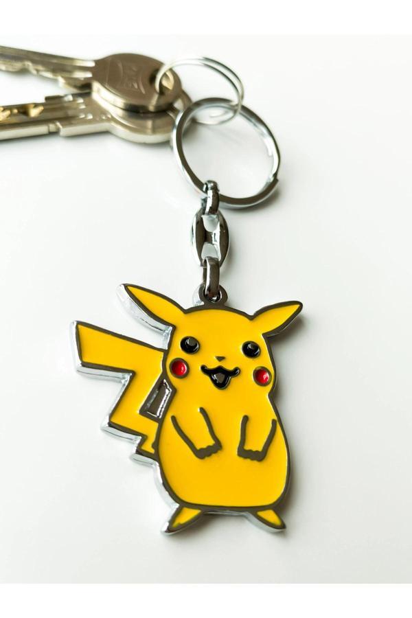 Sarı Pikachu Metal Anahtarlık - Image 1