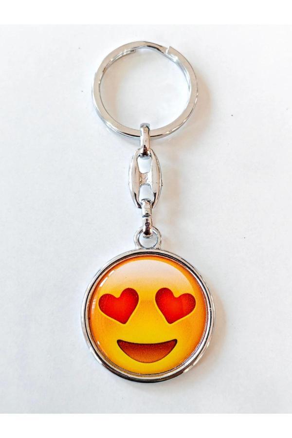Sarı Gülen Surat Emojili Anahtarlık - Image 1
