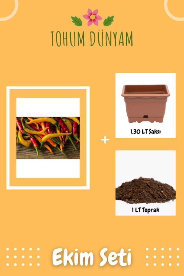 Ayc Botanik Karışık Acı Biber Tohumu Ekim Seti - Image 1
