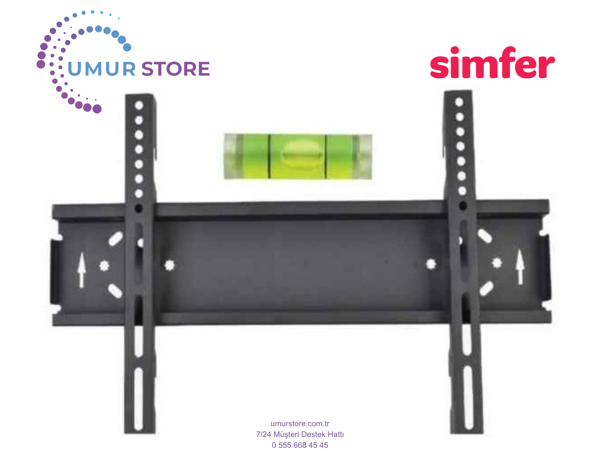 Simfer 43sfs4n 43" Uydu Alıcılı Full Hd 42”- 75” inç Lcd Led Ekran Tv Sabit Askı Aparatı - Image 1