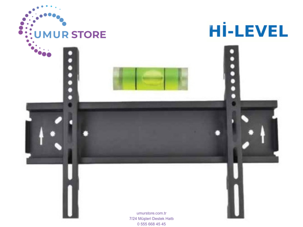 Hi-Level 43" UHT750 4K Ultra HD Smart 42”- 75” inç Lcd Led Ekran Tv Sabit Askı Aparatı - Image 1