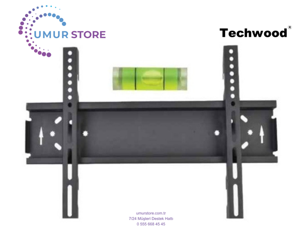 Techwood 50TEC900 50" 4K UHD Smart 42”- 75” inç Lcd Led Ekran Tv Sabit Askı Aparatı - Image 1