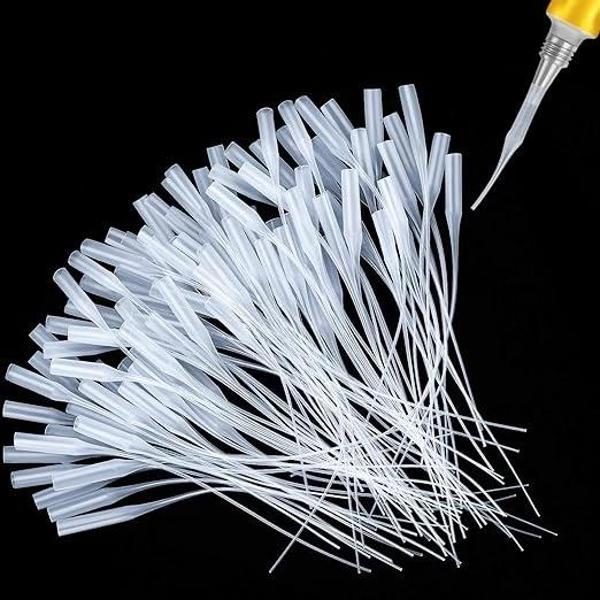 50 Adet Yapıştıcı Mikro Uçları Plastik Yapıştırıcı Şişe Uçları (Şırınga,502 Japon Yapıştırıcı) - Image 1