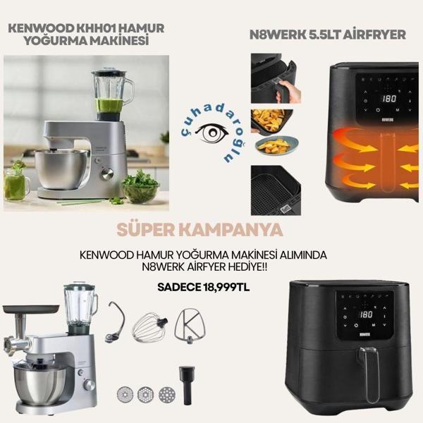 KHH01.220SI+ N8WERK Airfryer Hediyeli - Image 1