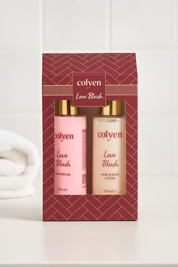 Colyen Love Blush Body Care Set – Duş Jeli & Losyon - Image 1