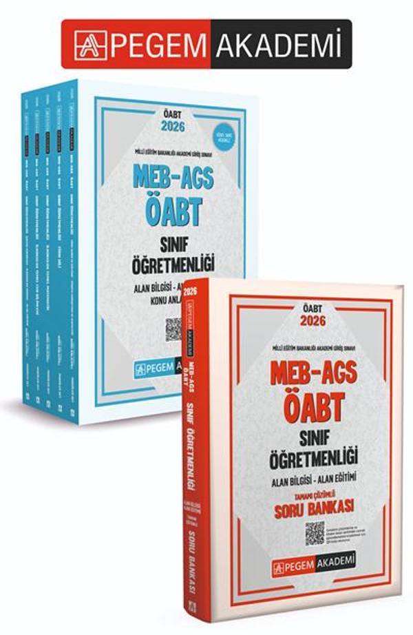 PEGEM AKADEMİ 2026 MEB AGS ÖABT Sınıf Öğretmenliği Alan Bilgisi - Alan Eğitimi Konu Anlatımlı Set (5 - Pegem Akademi Yayıncılık - Image 1