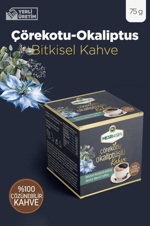 Mesirişifa Çörek Otlu Ve Okaliptuslu Kahve Bitkisel Karışımlı Çözünebilir Kahve 75Gr - Image 1