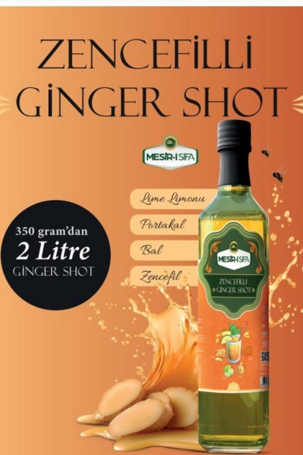 Mesirişifa Zencefilli Ginger Shot Lime Limonu Portakal Bal Zencefil İçerikli 350Gr - Image 1