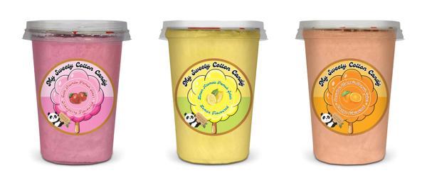 ÇİLEK, LİMON, PORTAKAL AROMALI 3'LÜ GURME PAMUK ŞEKERLER - Image 1