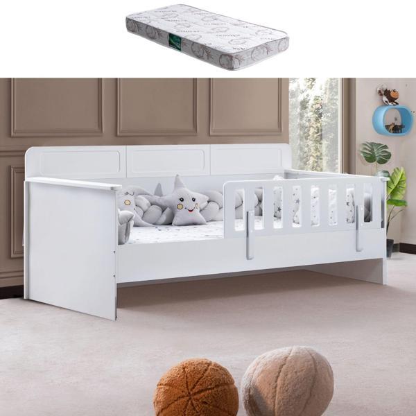 Karyola, Mira Montessori Karyola - Beyaz + 1 Adet Comfort Yatak - Image 1