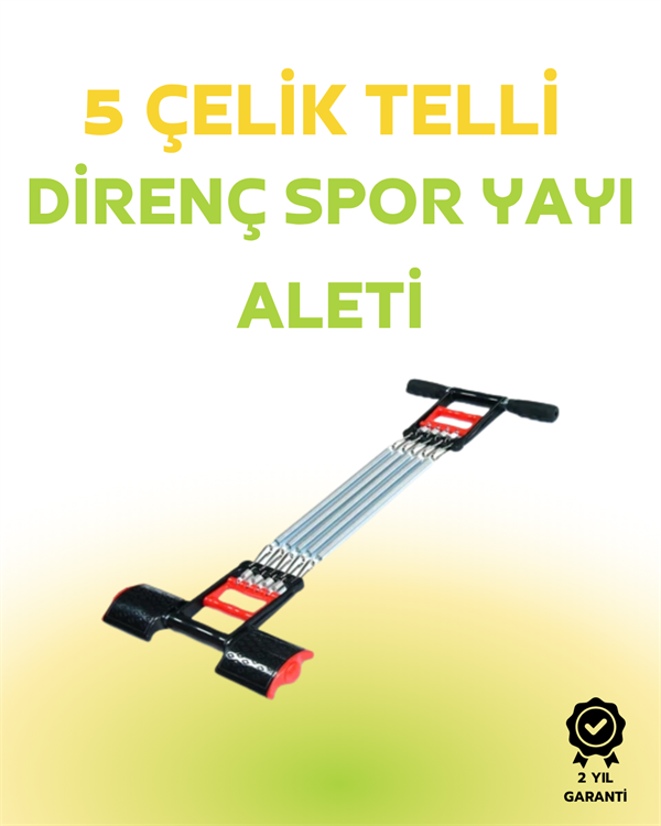 Paslanmaz Çelik Yaylı Çoklu Dirençli Kol ve Gövde Egzersiz Aleti - Image 1